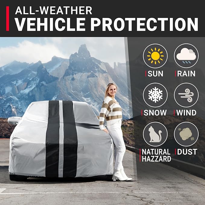 iCarCover Custom Car Cover for Pontiac Sunbird 2-Door Waterproof All-Weather - Image 2