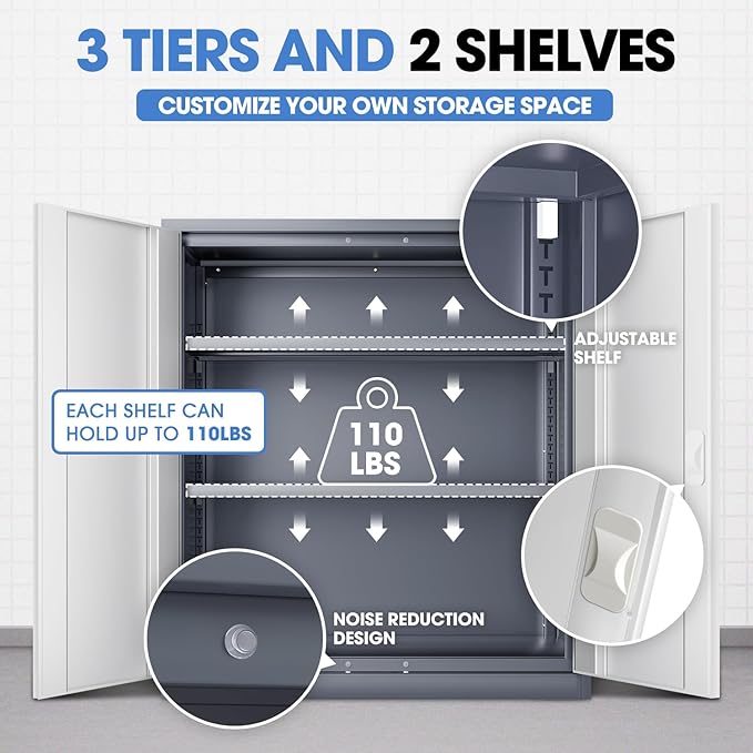 DNA MOTORING 36'' Metal Storage Cabinet, Locking Tool Cabinet - Image 3