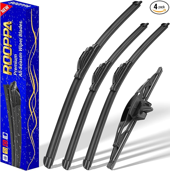 4 wipers Replacement for 2007-2014 Toyota FJ Cruiser, Windshield Wiper Blades by ROOPPA