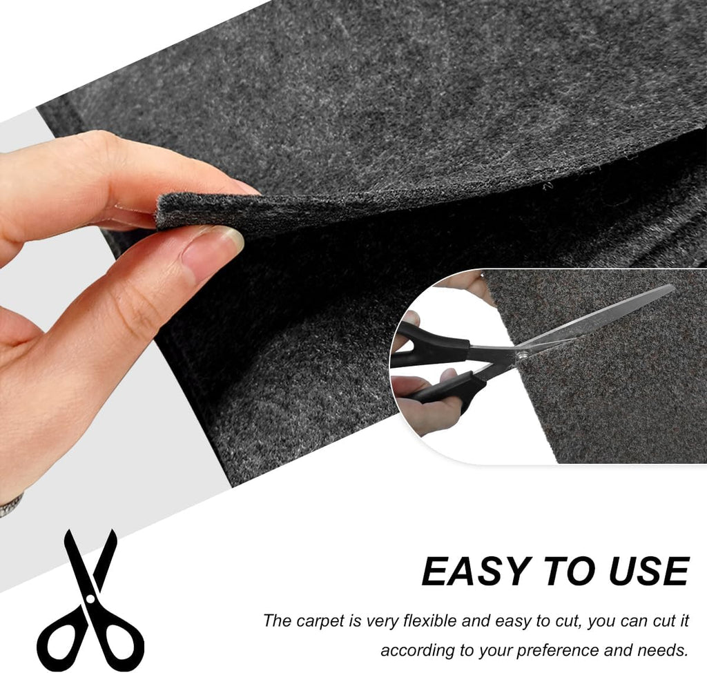 78"x26" Underfelt Carpet for Car, Waterproof Felt Fabric Auto Subwoofer Speaker Carpet Liner, Wear Resistant Interior Carpeting Covers for Truck RV Boat Marine, Car Accessories