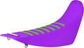 Enjoy Mfg Seat Cover - Compatible Fit for Kawasaki 1995-2007 KDX200 / KDX220 / KDX 200 / KDX 220_#85 Logo (All Purple with Green Ribs)