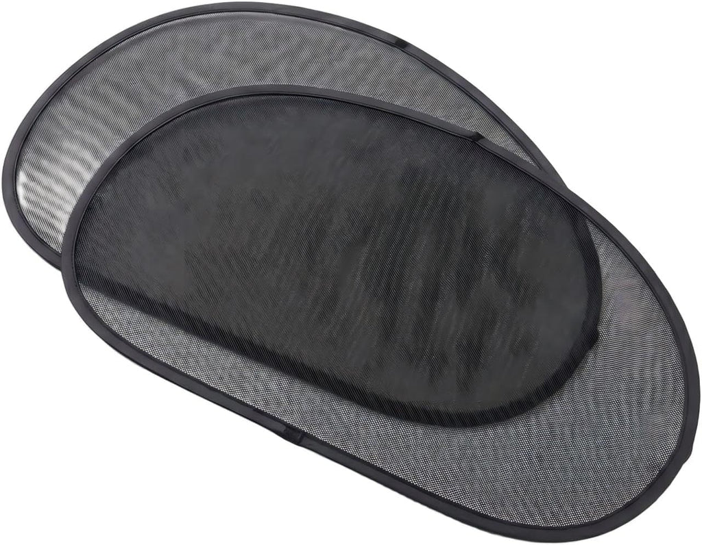 2 PCS Car Side Window Shades, Glare & Heat Blocking Visor Side Window Sun Shade Blocker, One-way Visibility Mesh Privacy Protection Sunshade with Suction, Universal for Most Cars SUVs (Black)