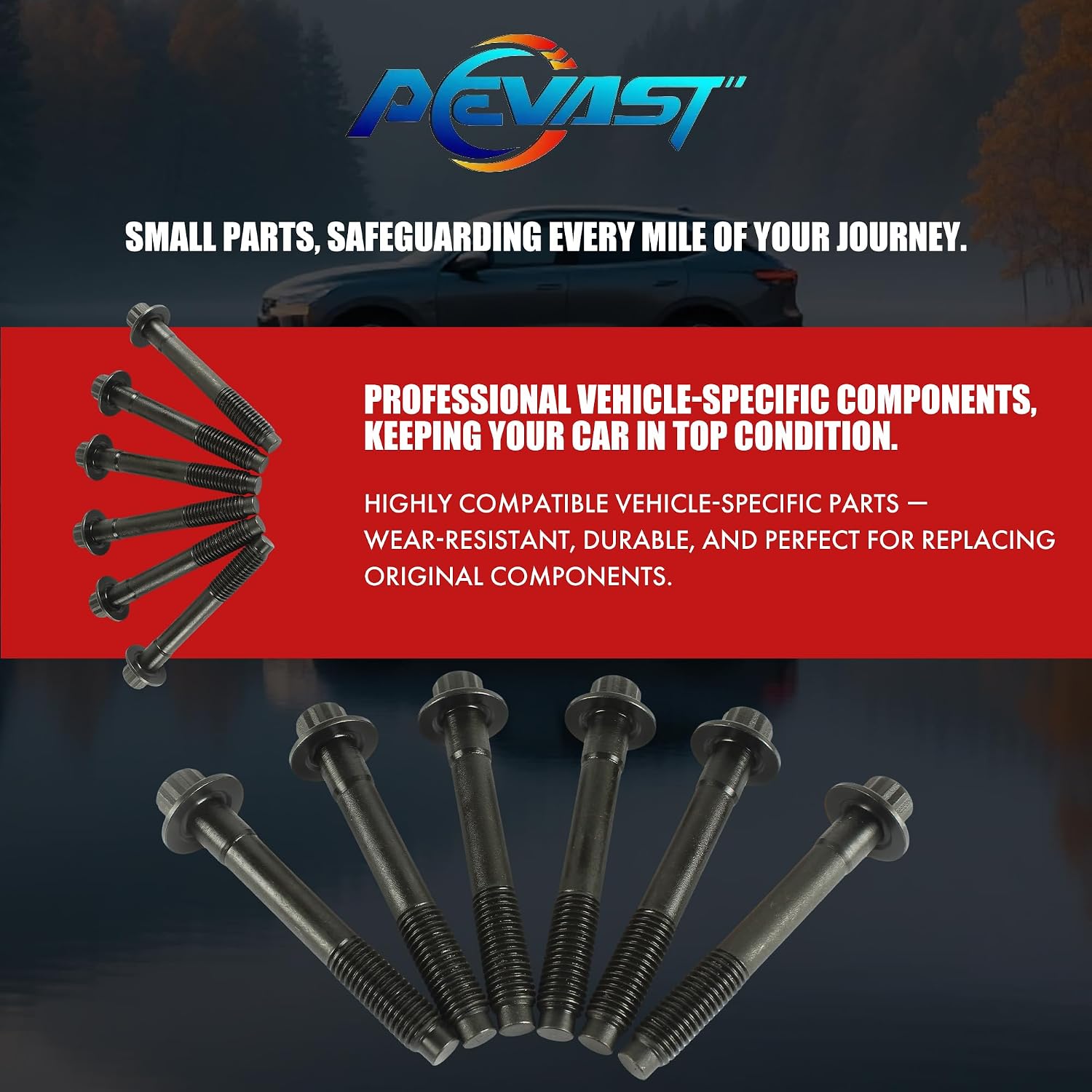 Hub to Knuckle Bolts 6-Pack Compatible with Wrangler Cherokee TJ YJ ZJ XJ - Dana Spicer Replacement Wheel Hub Mounting Bolt Set - Alloy Steel