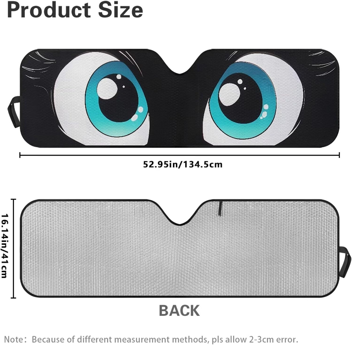 Tuoxiukan Funny Car Windshield Sun Shade Eyes for 1997-2017 Jeep Wrangler Rubicon Sahara TJ JK JKU 2/4 Doors Foldable Car Windshield Visor Sun Shade Universal Auto Interior Accessories
