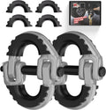 2 Pack 1/2" Safety Chain Connector Link, G80 Tow Hitch Hammerlock Coupling Link, Tow Chain Connector with 12000 lbs Loading (Gray)