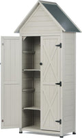 outdoor storage shed with floor & adjustable shelves, main product view