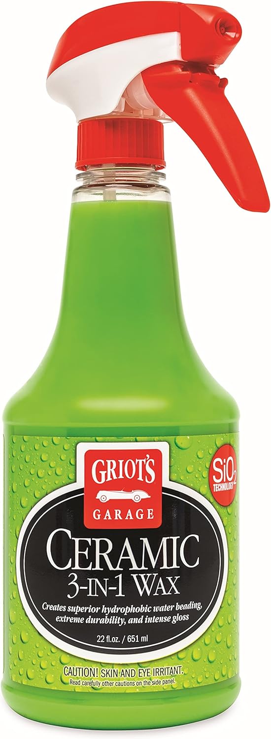 Griot's Garage 10978 3-in-1 Ceramic Wax 22oz & 10885 Ceramic Wash & Coat 48oz