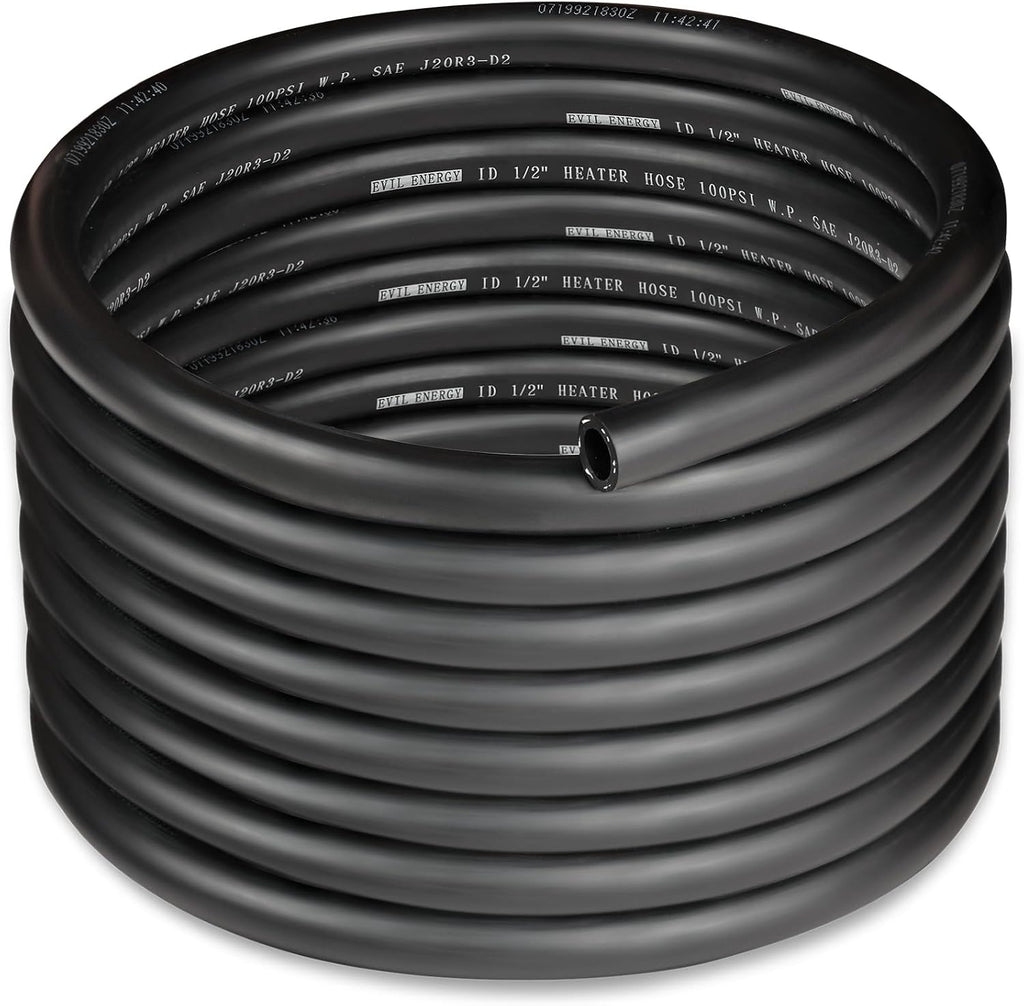 EVIL ENERGY 1/2" Heater Hose Coolant Radiator Straight 100PSI SAE 20R3 20FT