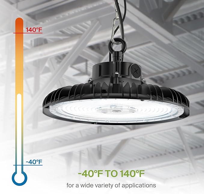 ASD LED High Bay UFO Light Fixture, Commercial Shop Lighting | Dimmable - Image 6