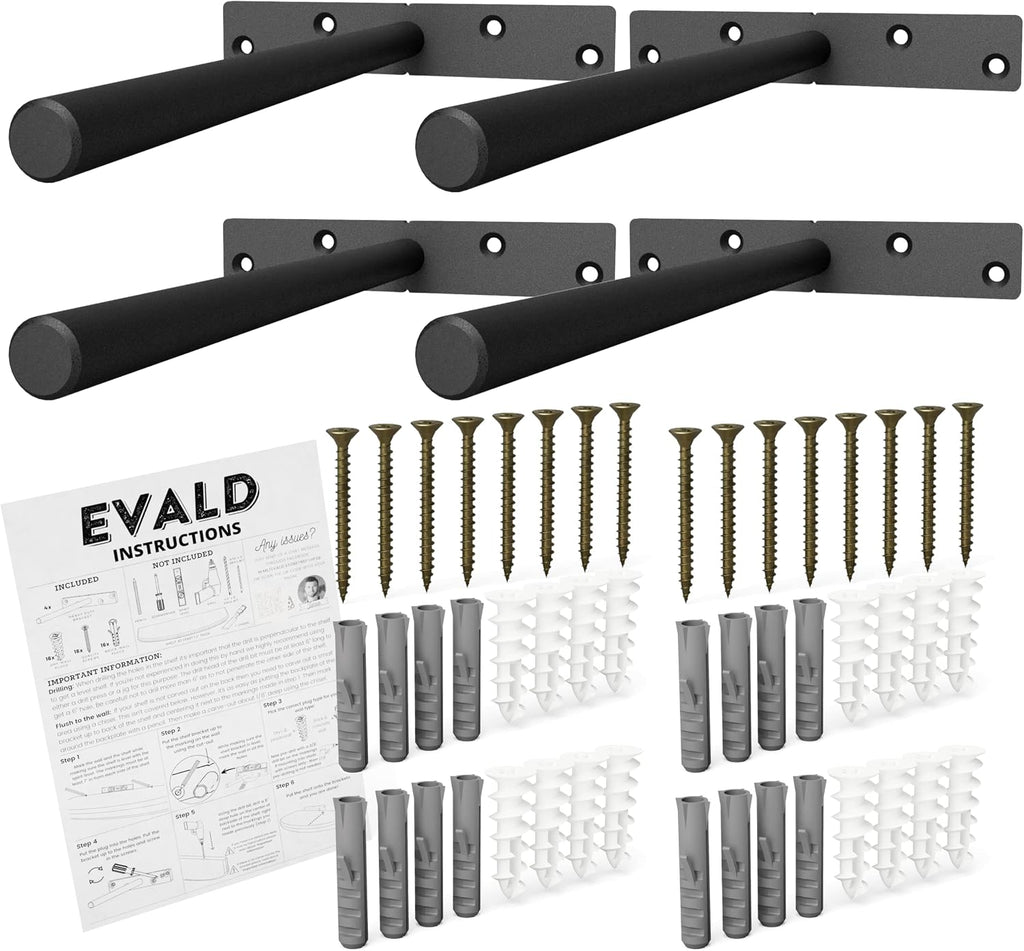 evald heavy duty floating shelf brackets 8 inch, main product view