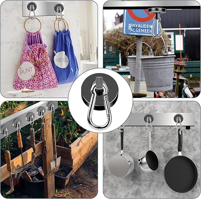 MIKEDE Strong Magnetic Hooks, 70LBS Magnetic Hooks Heavy Duty - Image 7