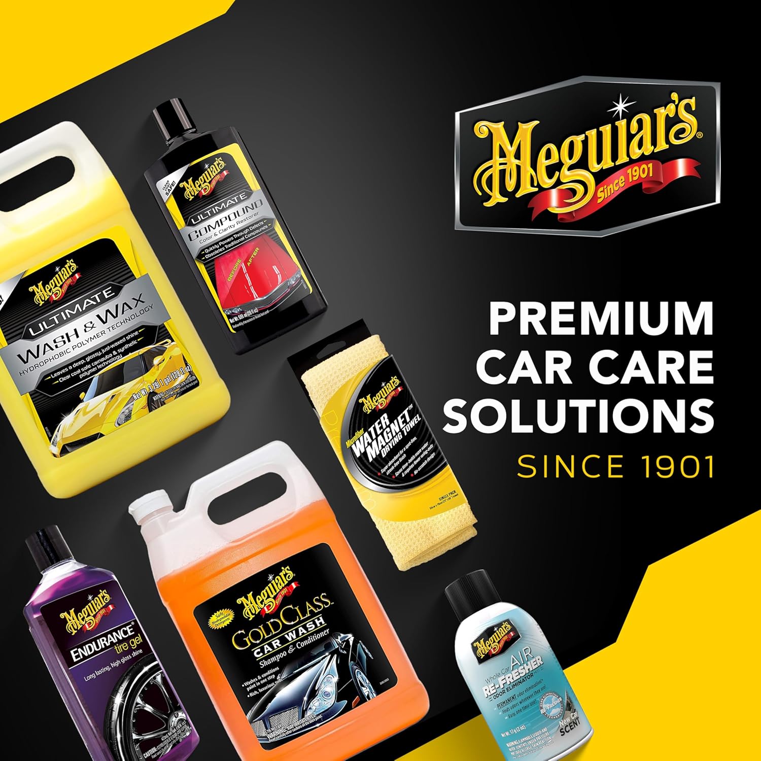 Meguiar's Ultimate Black Plastic Restorer, Durable Car Restorer for Faded Black Plastic, Vinyl, and Rubber, Restores Deep Color and Shine, for Car Guys, 12 Oz
