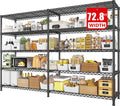 REIBII 72.8" W Storage Shelves Load 1600LBS, 5 Tier Metal Shelving Unit Wire