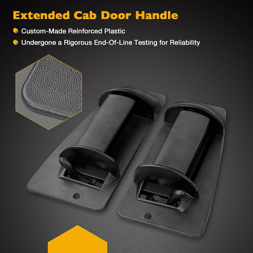 Gledewen Extended Cab Door Handle Rear Left Driver and Right Passgenger Side | for 1999-2007 Chevy Silverado GMC Sierra 1500 2500 3500 | Replaces# 15758171, 15758172