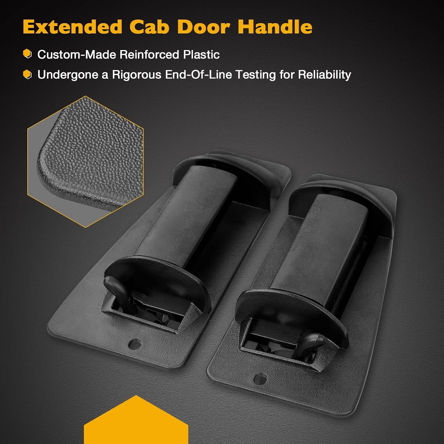 Gledewen Extended Cab Door Handle Rear Left Driver and Right Passgenger Side | for 1999-2007 Chevy Silverado GMC Sierra 1500 2500 3500 | Replaces# 15758171, 15758172