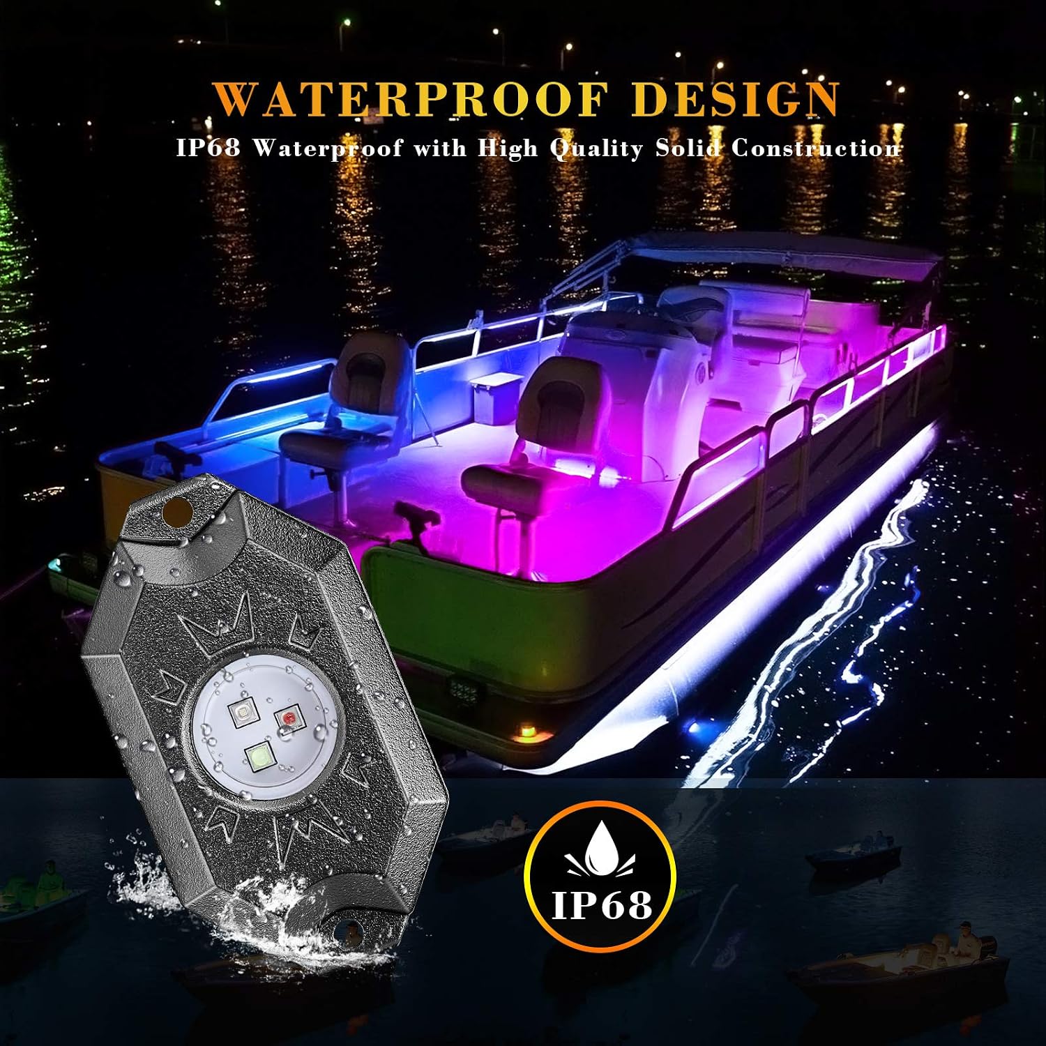 RGB Rock Light Kits, Niking Auto 12 Pods RGB Underglow LED Rock Lights with App Control & Timing & Music Mode & Flashing Multicolor Neon LED Lights for Trucks Off Road UTV ATV Pickup Boat