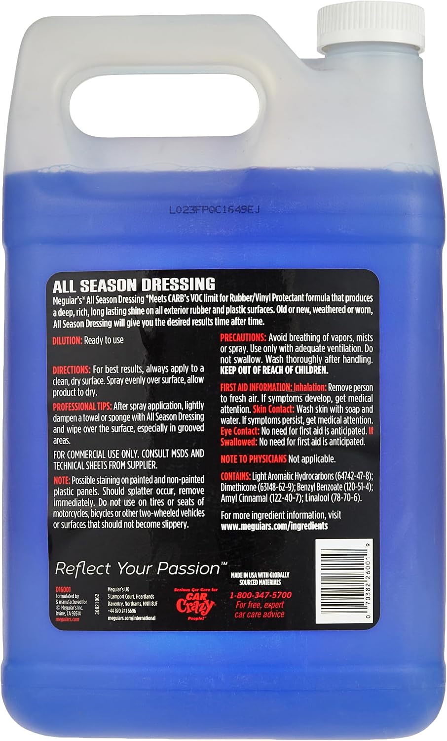Meguiar's D16001 All Season Dressing - 1 Gallon