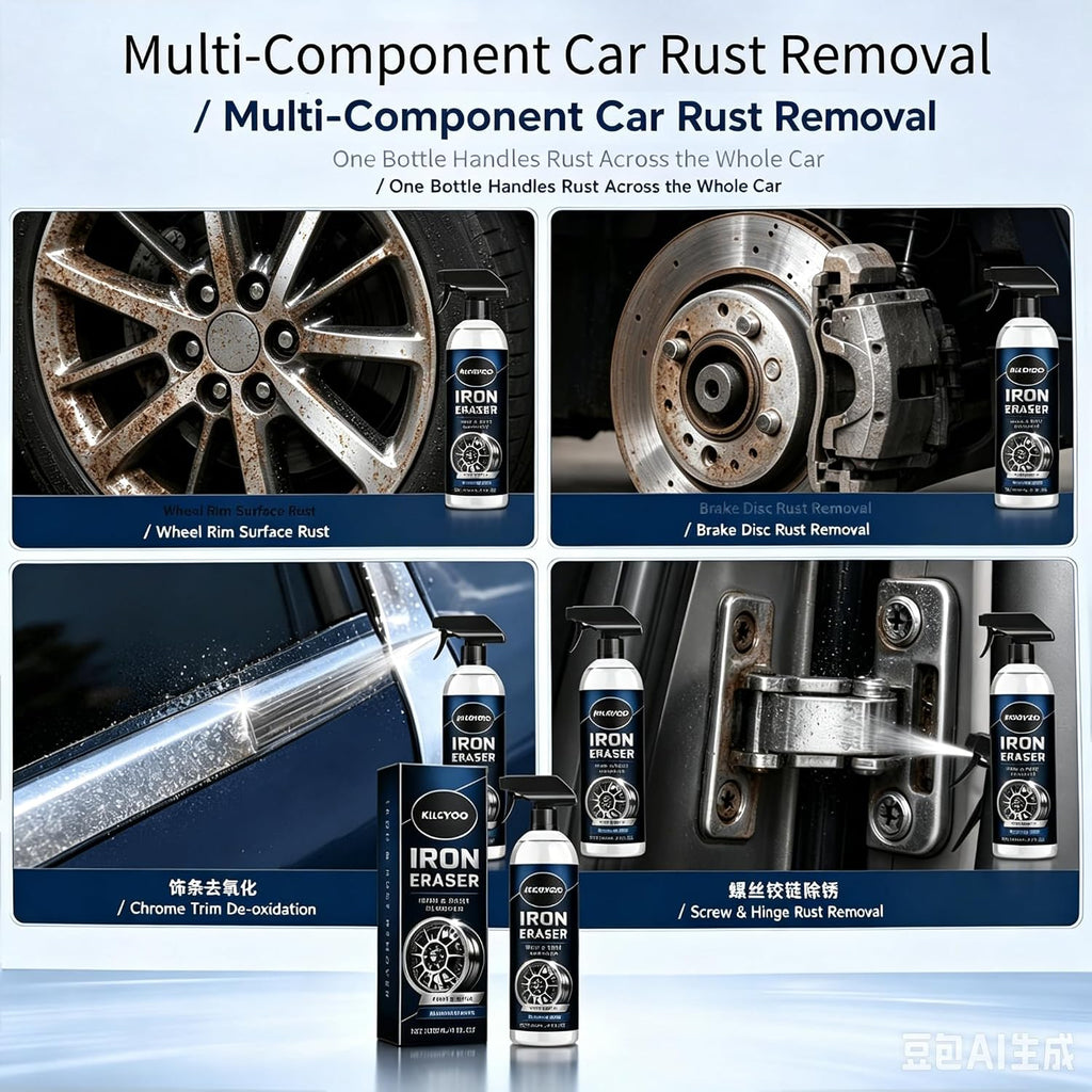 Wheel & Rim Rust Remover Spray – Iron Out Fallout Remover for Cars | pH Balanced & Acid Free Formula, Safely Dissolves Brake Dust & Rust Stains, Without Damaging Clear Coat