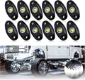 OPP ULITE White LED Rock Lights Kit, 12 Pods Underglow for Jeep Offroad Truck Car ATV SUV Boat Motorcycle Vehicle Under Body Glow Lamp Trail Fender Lighting (12pods Rock W)