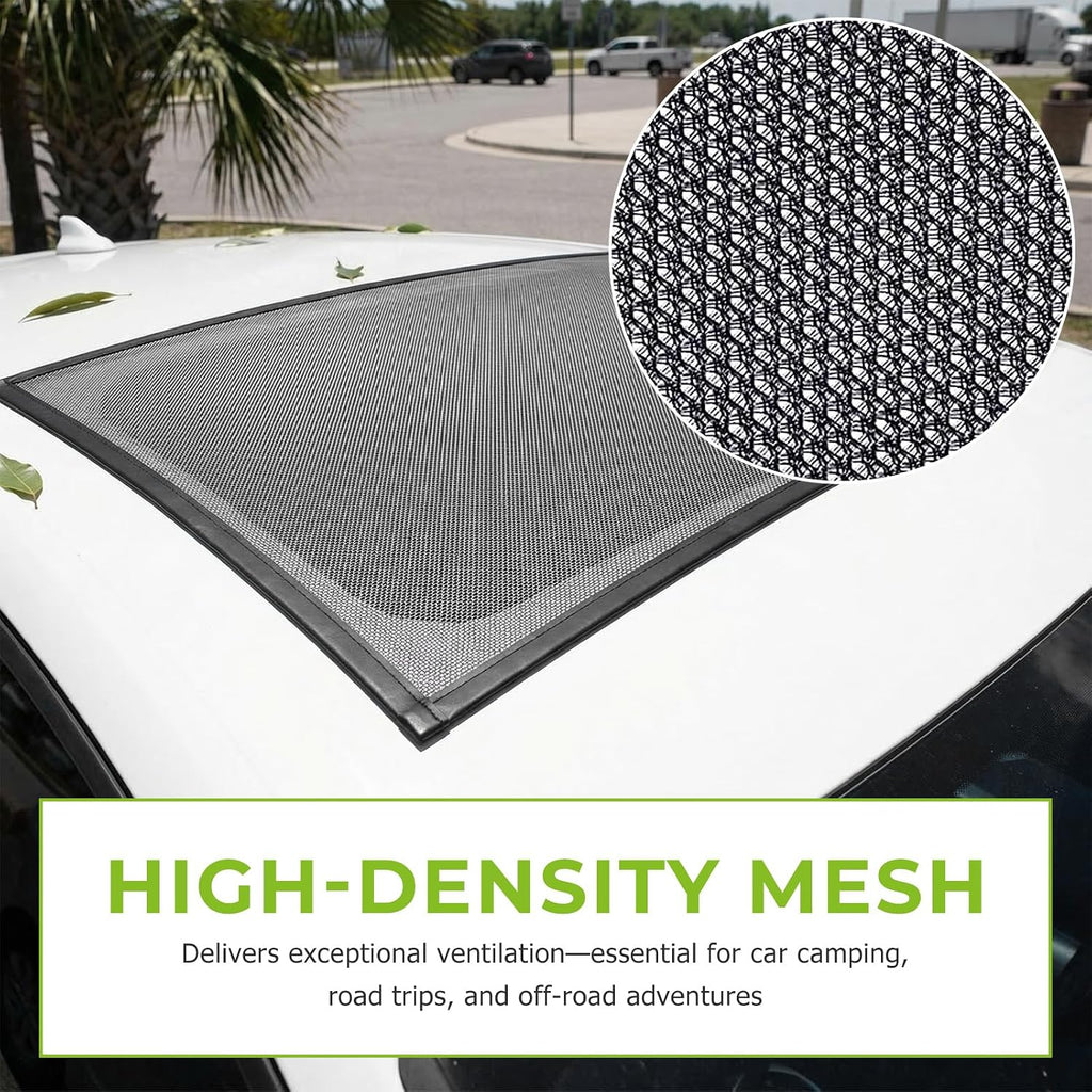 Car Sunroof Sun Shade, 25.6"×39.4" Magnetic Auto Roof Sun Shield Cover, Breathable Mesh Vehicle UV Protection Sunshade for Moonroof & Side Windows, Car Accessories