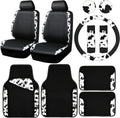 car-pass cow print car accessories sets faux leather, main product view