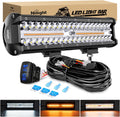 nilight 12inch off-road led light bar white amber, main product view