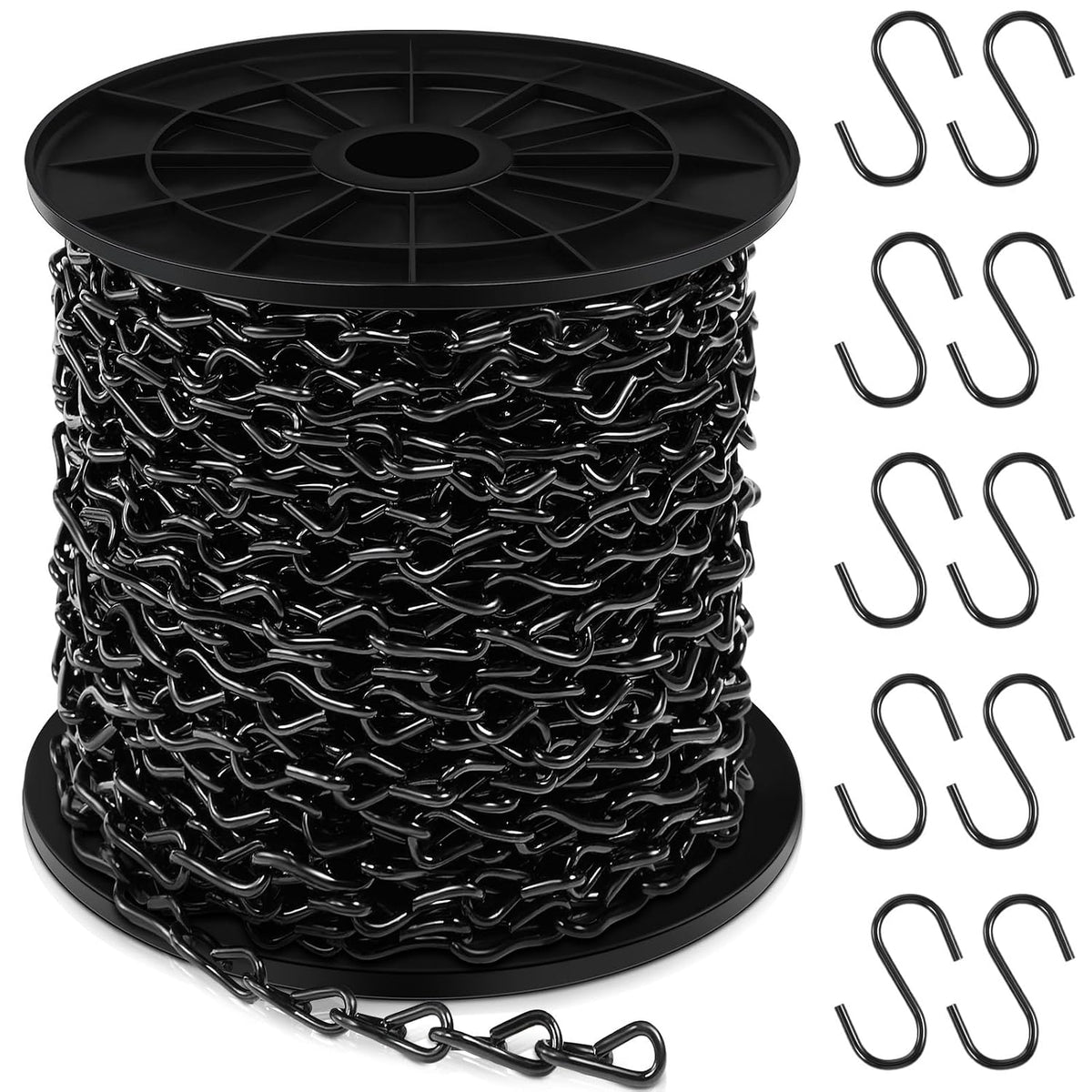 yaocom 100ft black hanging jack chain with 10, main product view