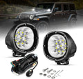 Auxbeam 4 Inch Round LED Light Pods, 90W Offroad Flood White Light Bar