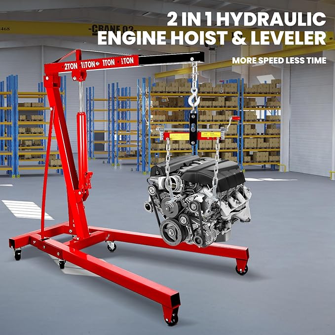 5500 Lbs Folding Engine Hoist, 2.5 Ton Engine Crane - Image 2