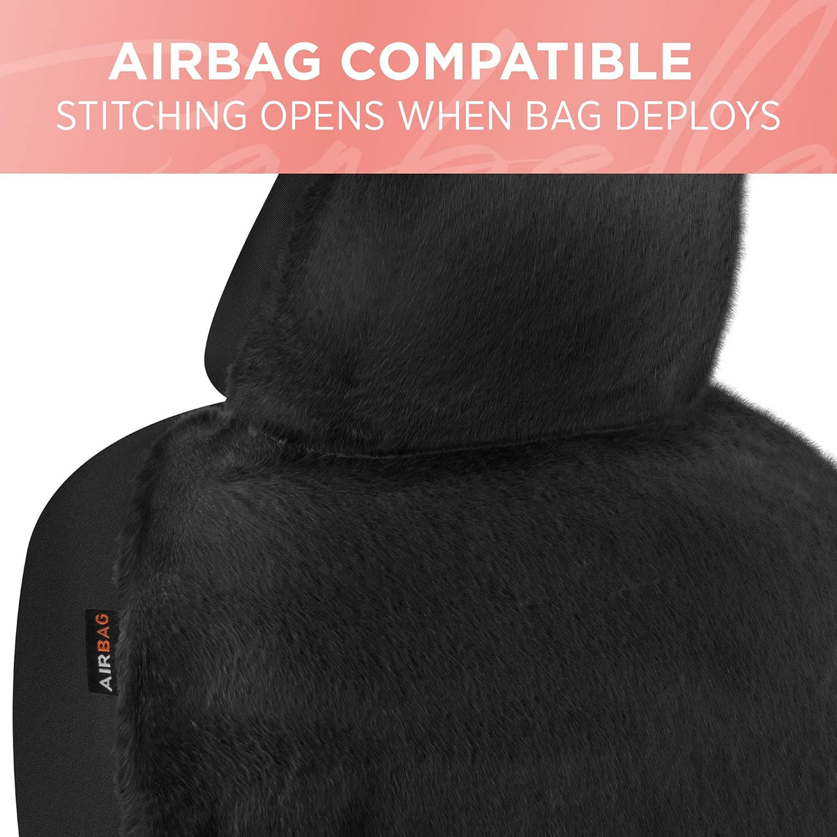 carbella sheepskin car seat covers, 2-pack faux fur, package contents