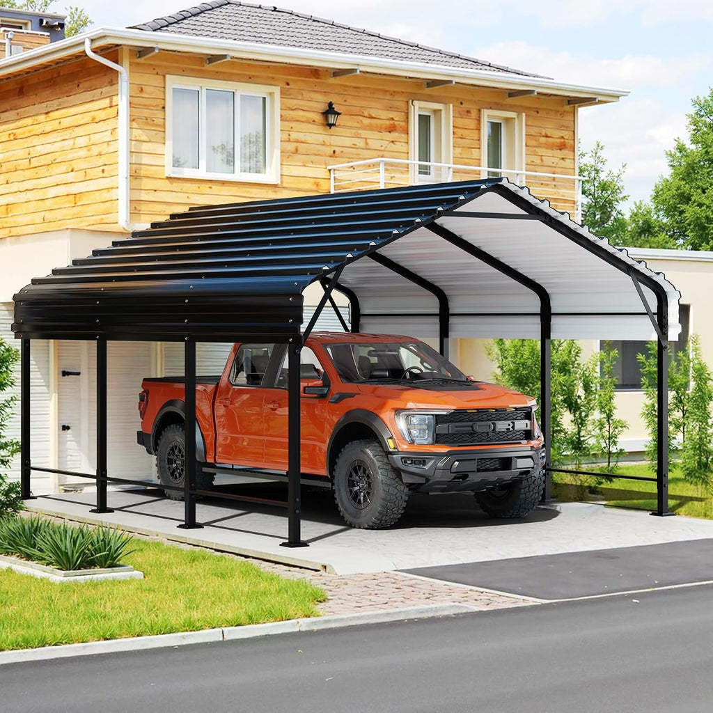 jy qaqa 12 x 15 ft metal carport, main product view