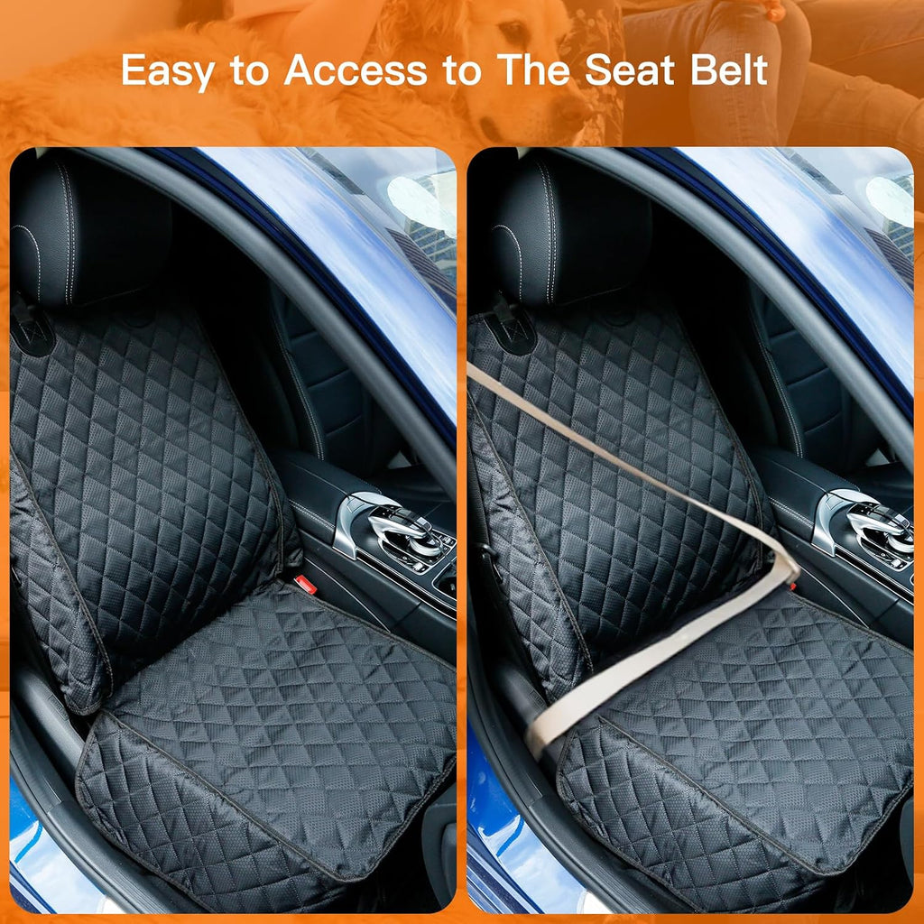 peticon waterproof front seat car cover 2 pack, package contents