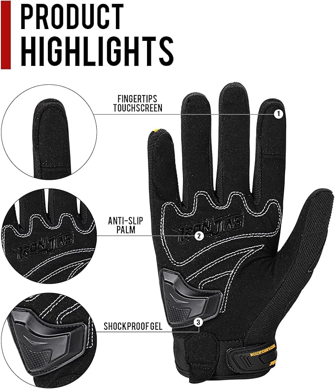 BORLENI Motorcycle Riding Gloves Touch Screen Full Finger Glove Motocross Road - Image 4