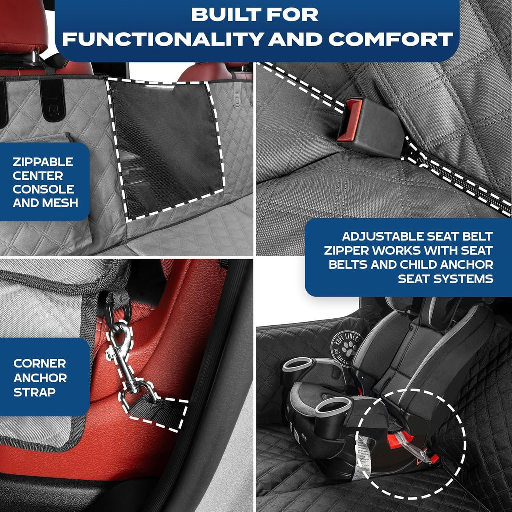 ruff liners back seat extender for dogs, side view