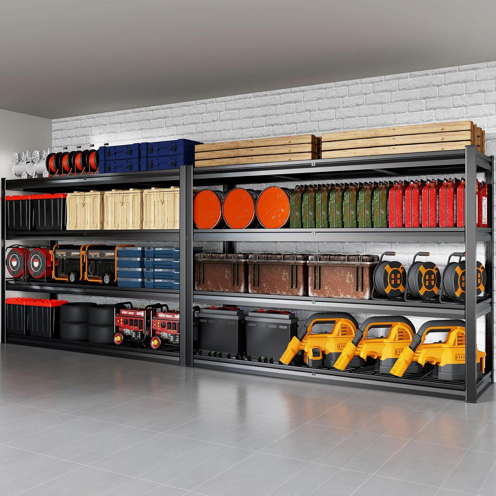 72" W Storage Shelves Heavy Duty Garage Shelving 30" D Metal Shelving Unit