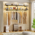 aheaplus industrial pipe clothing rack, wall mounted closet, main product view