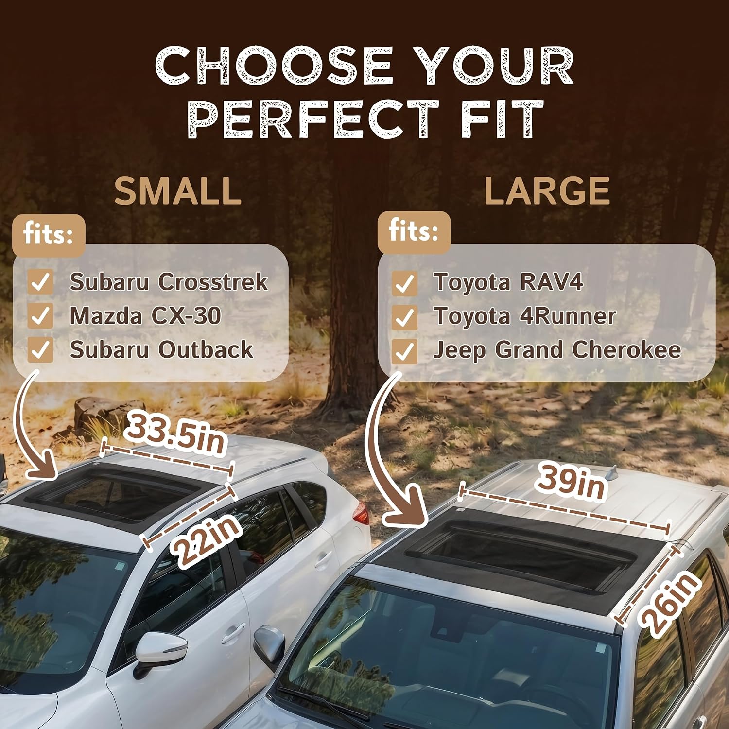 Magnetic Sunroof Bug Screen - Ultra-Tear-Resistant Mesh Mosquito Net for Car Camping - Essentials for Ventilation & Insect Protection - Fits 4Runner, RAV4, Outback, Others (Large (39 in x 26 in))
