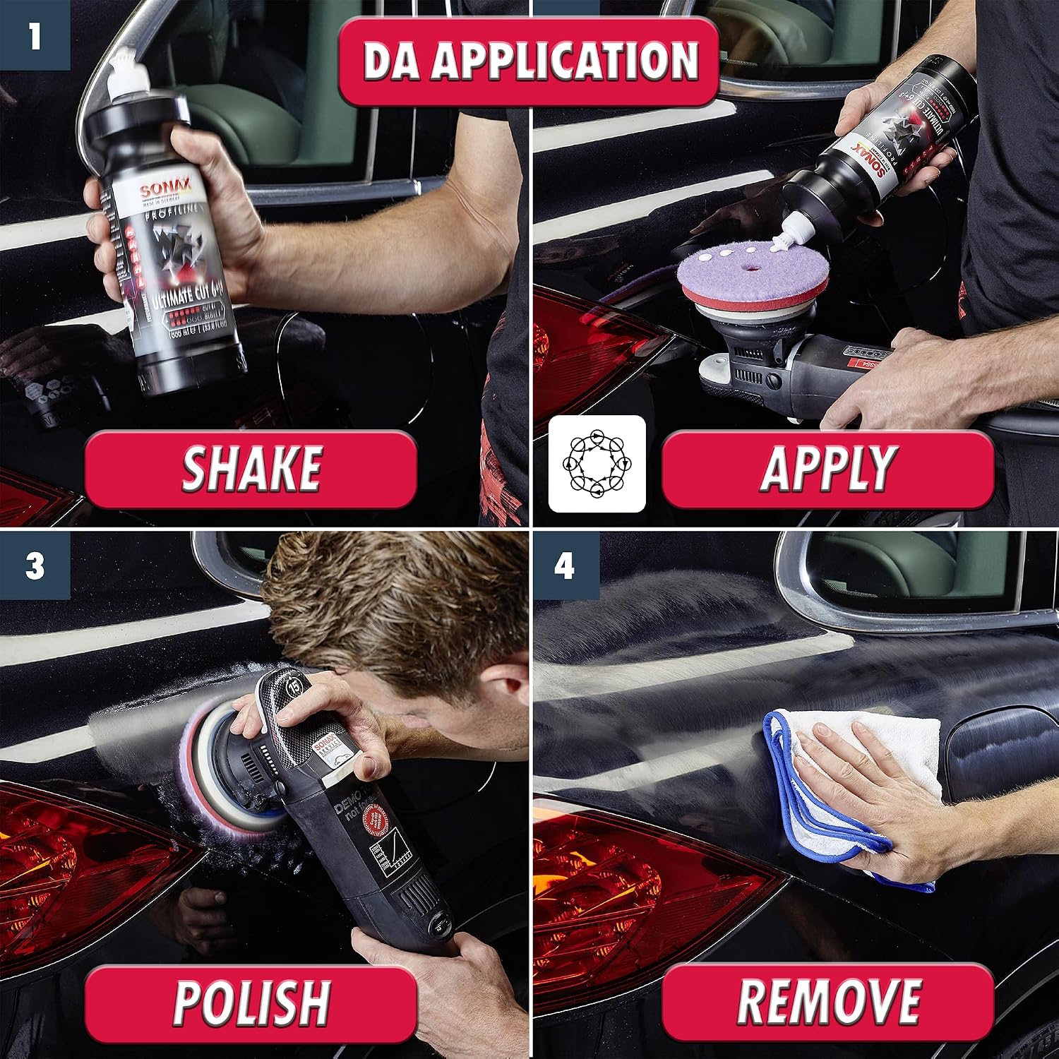 SONAX Ultimate Cut | Strong Abrasive Compound | Removes p1000 or Finer | Water Based Polish/Compound | Step 1 Compound | Removes Deep Scratches | Removes Sand Scratches | 5L | 239500