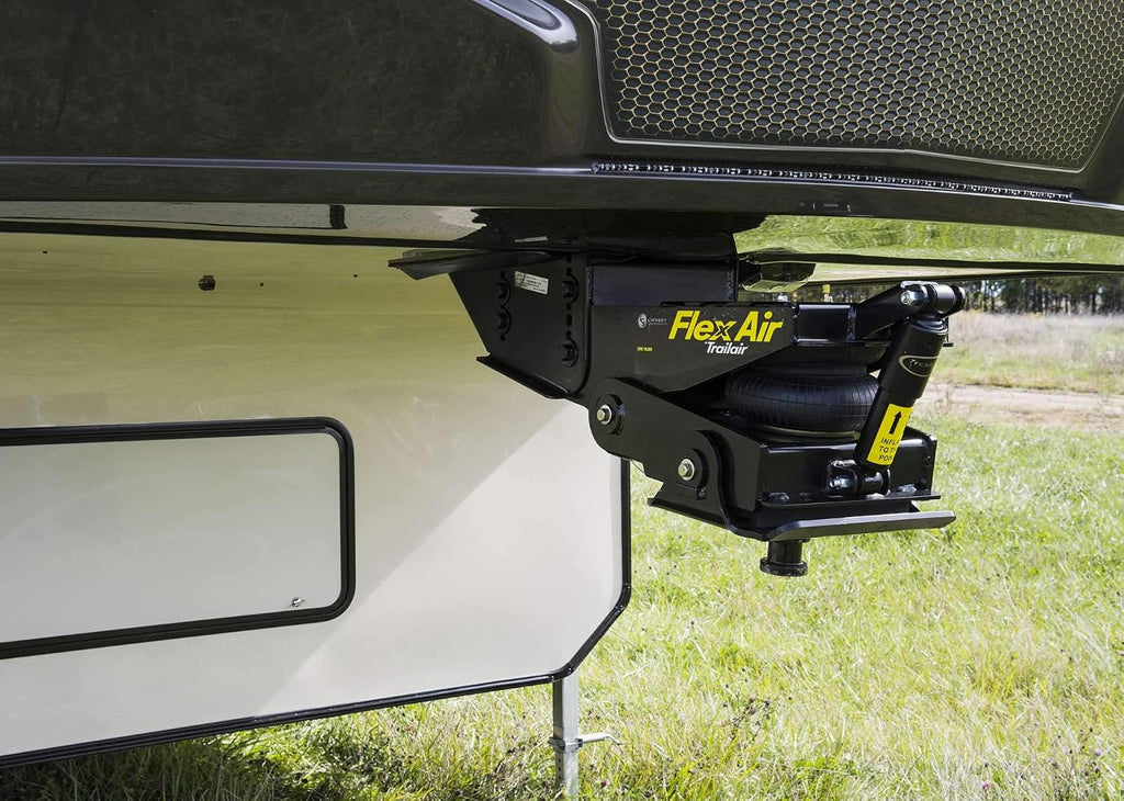 Lippert Components CURT L05 Air Ride 18K Fifth Wheel Pin Box – Internal Airbag with Built-In Strut Reduces Chucking, Jarring, Bounching; 18,000 lb. Rating.; Black Powder Coat Finish – 328492