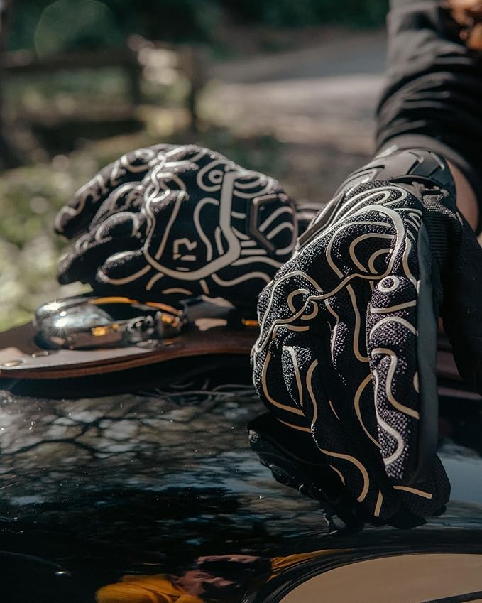 BORLENI Motorcycle Gloves Motorbike Glove Full Finger Knuckle Protection - Image 3