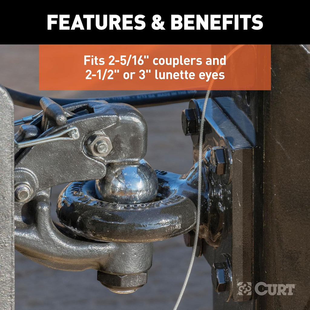 curt 45908 adjustable ball and pintle channel mount, view 9