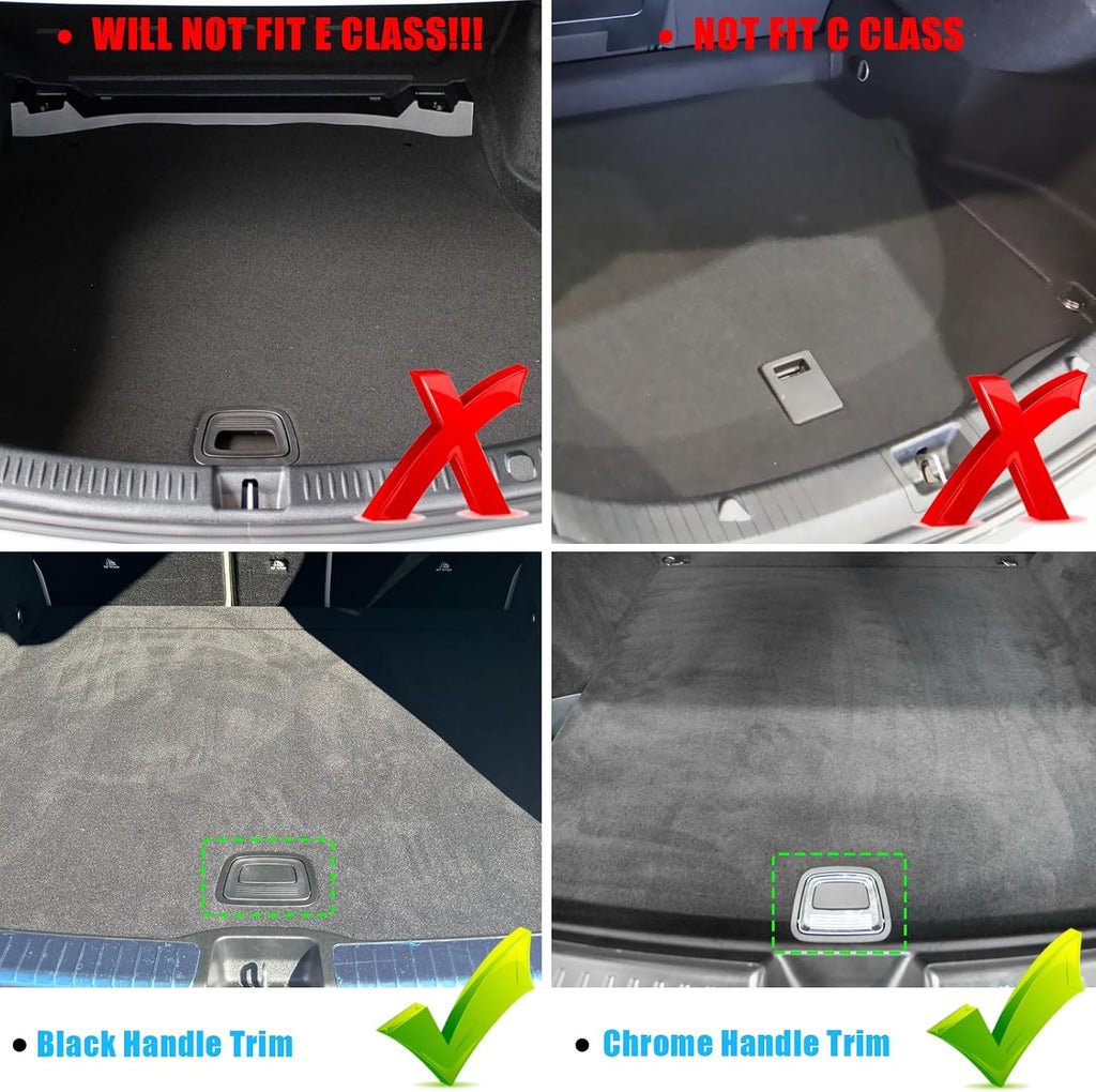 Jaronx Compatible with Mercedes Trunk Mat Carpet Handle for ML W166/GLC X253/S W222/GL GLS GLE GLA, Rear Trunk Mat Floor Carpet Handle Repalcement (Without Locking Function)