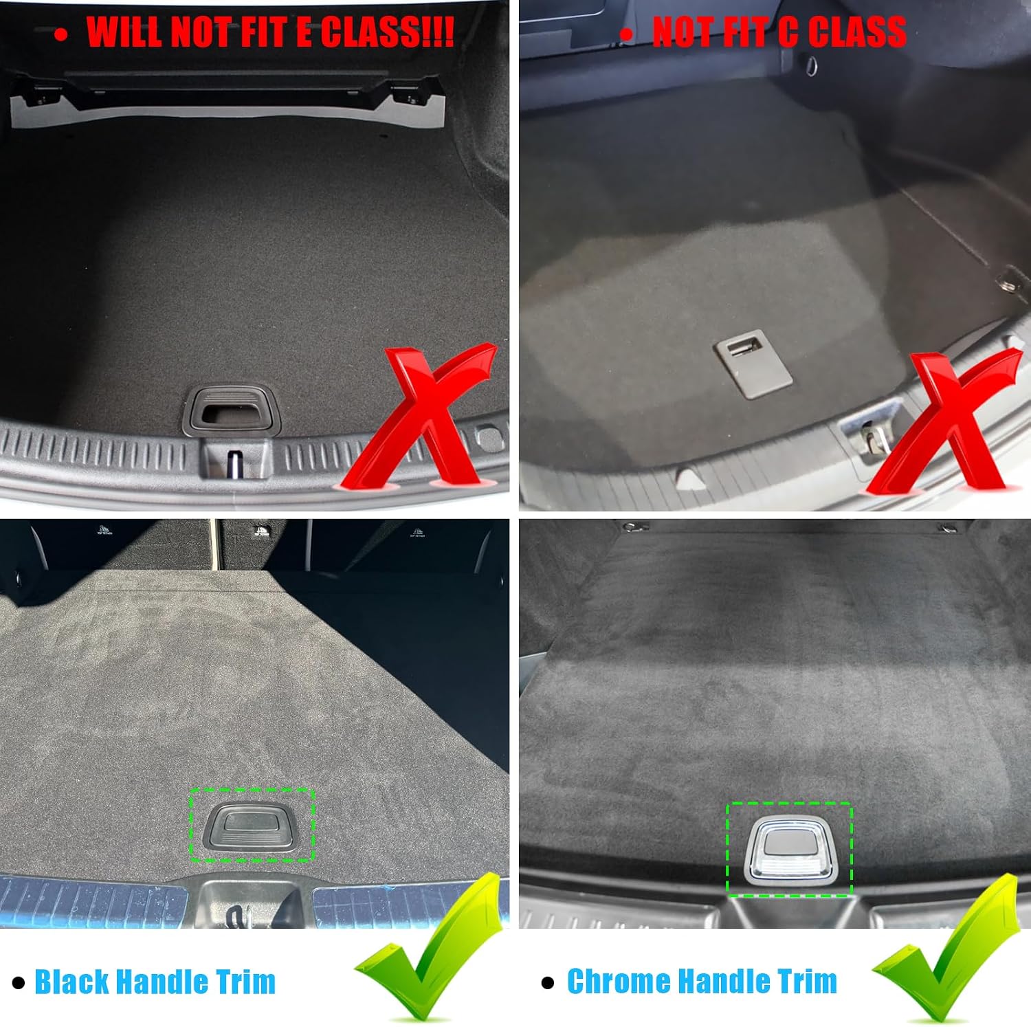 Jaronx Compatible with Mercedes Trunk Mat Carpet Handle for ML W166/GLC X253/S W222/GL GLS GLE GLA, Rear Trunk Mat Floor Carpet Handle Repalcement (Without Locking Function)
