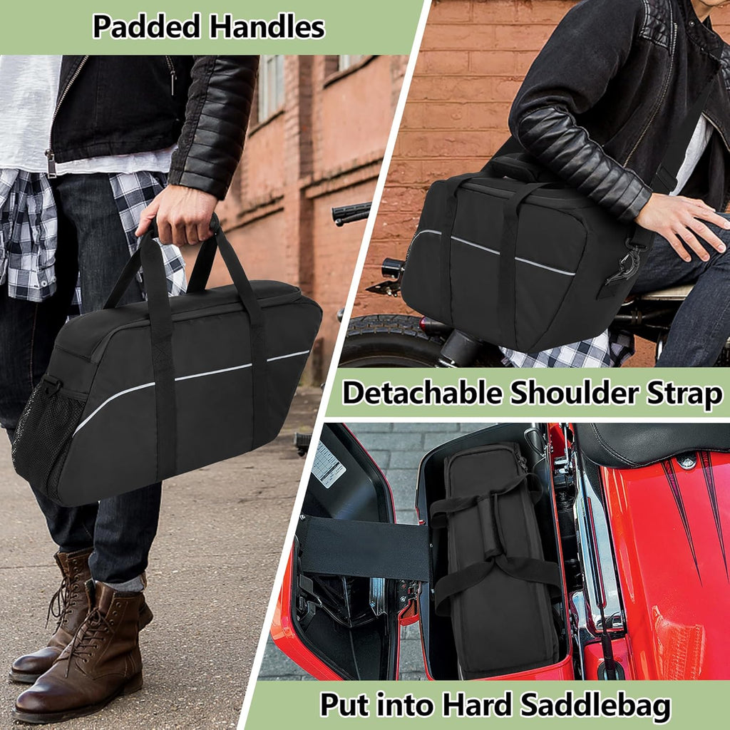 HODRANT Motorcycle Saddlebag Cooler, Leakproof Side Bag Liner Compatible With Harley Davidson 1993-2022 Touring Hard Saddlebag, Waterproof Insert Organizer, 1 Bag