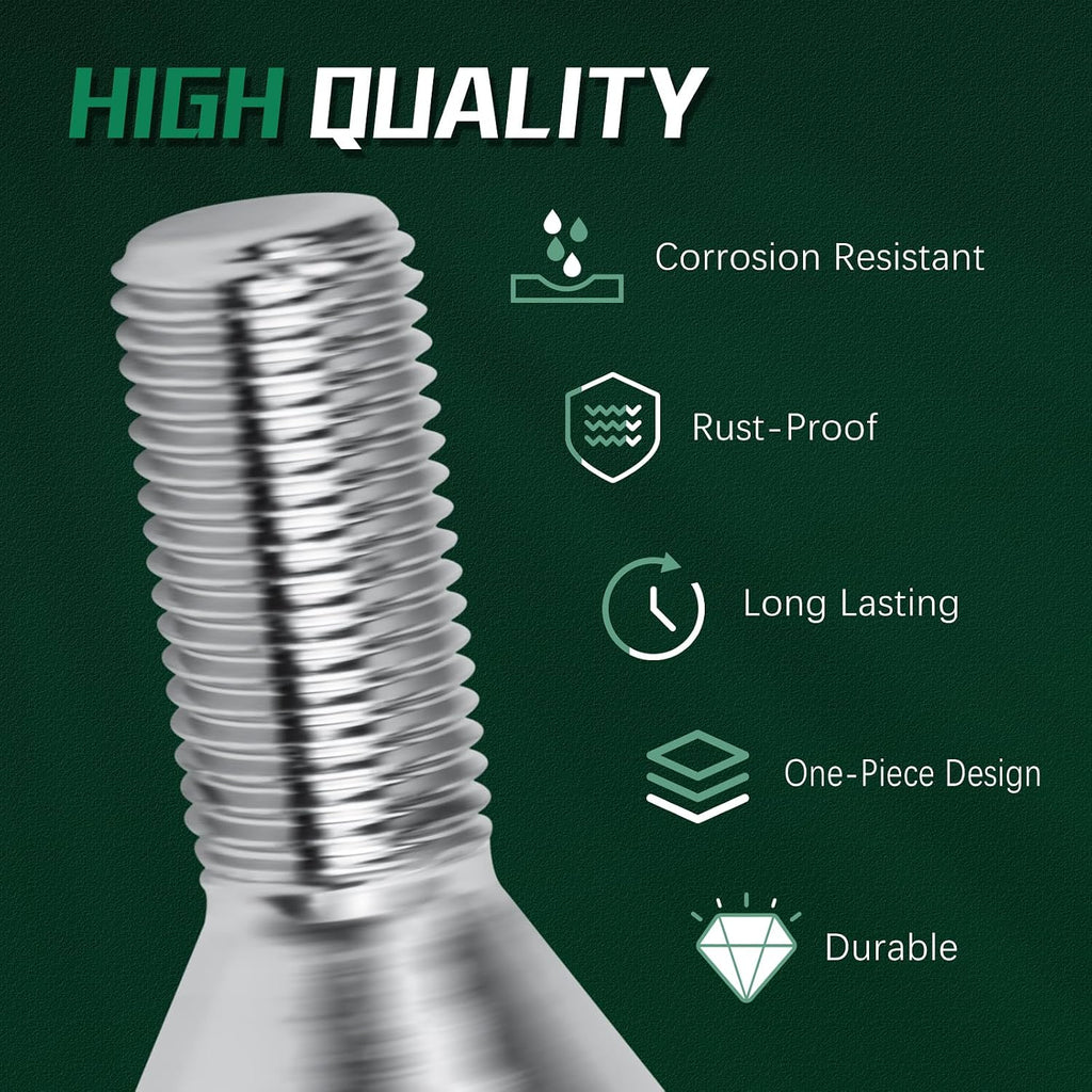 611-005 M12*1.25 One-Piece Wheel Lug Bolts 20pcs for 2014-2023 Jeep Cherokee,2018-2024 Compass,2015-2023 Renegade,2015-2017 Chrysler 200,2013-2016 Dodge Dart 6509933AA