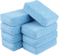 AIDEA Microfiber Applicator Pad-8 Pack, Car Wash Sponge, Blue | Microfiber Sponge and Cleaning Pads, Perfect for Effortless Wax, Sealant, Conditioner Application, Car Detailing Supplies