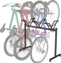 3 Bikes Floor Stand, Adjustable Bicycle Parking Rack