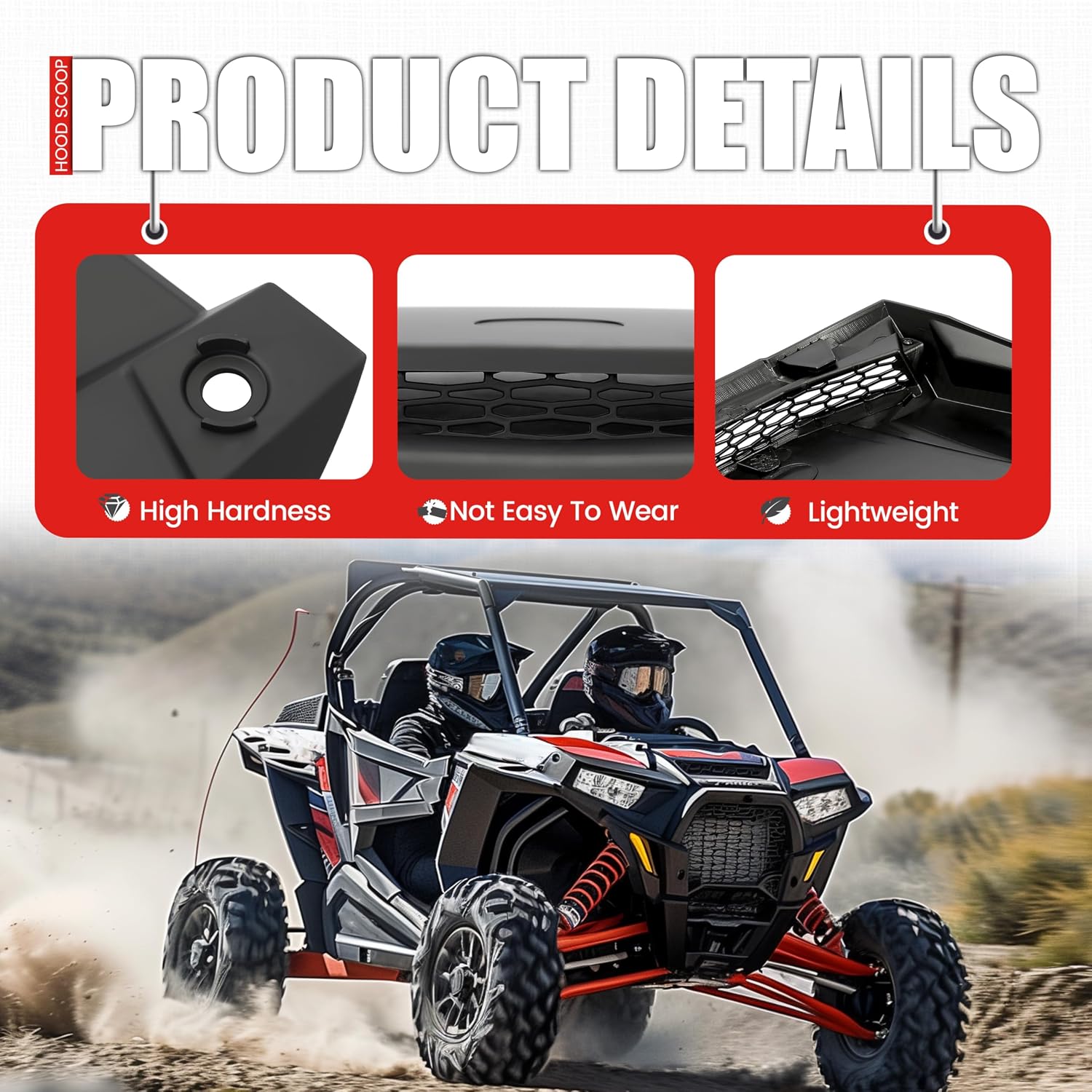 Kojem Hood Scoop Compatible With 2014-2018 Polaris RZR XP 1000; 2014-2018 RZR XP 4 1000/XP 1000; 2015-2020 900/S/XC; 2016-2020 1000 S Replacement for 2881467 NOT for RZR Turbo
