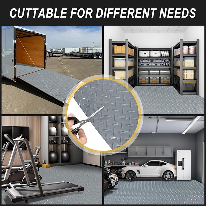 4x8FT Garage Floor Mat, 2.8mm Thickened Flooring Roll - Image 5