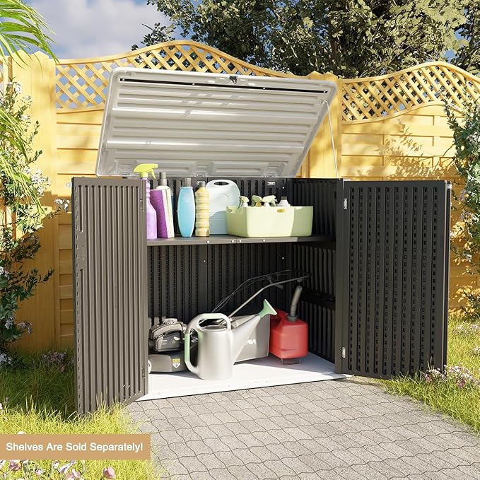 KINYING Larger Outdoor Storage Shed Weather Resistance, Resin Sheds & Outdoor - Image 2